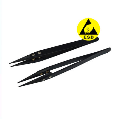 ESD Антистатические высокотемпературные сменяемые головки керамические пинцеты с ручкой из нержавеющей стали