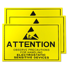 Прямоугольник размера 20x30cm знака ESD участка регулирования внимания статический желтый для EPA