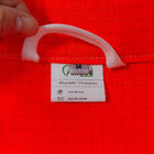 Чистая комната Красный 5 мм решетчатый ESD антистатический защитный плащ с 98% полиэстером 2% углеродным волокном