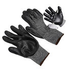 Черная 18 вязаная рабочая перчатка безопасности уровня 3 Резистентная к обрезкам резиновая пальмовая перчатка