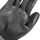 Черная 18 вязаная рабочая перчатка безопасности уровня 3 Резистентная к обрезкам резиновая пальмовая перчатка