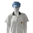 7 мм полосатые белые шелковые трикотажные футболки ESD антистатические 99% полиэстер 1% проводящий