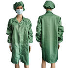 Зелёный цвет мастерская носить ESD антистатический смок для чистой комнаты