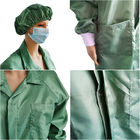 Зелёный цвет мастерская носить ESD антистатический смок для чистой комнаты
