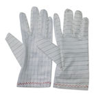 Корпия перчаток ESD белой ткани PU нашивки анти- статическая свободная от для промышленной чистой комнаты