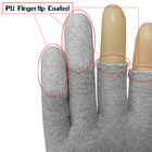 Пальцев перчаток 3 ESD полиэстера PU Coatd работы противостатических половинный для индустрии