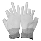 PU Palmfit 3 пальцев половинный покрыл перчатки безопасности индустрия использует белое