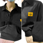 Рубашка ПОЛО рукава ESD длинная с символом ESD встречает EN 61340-5-1 одежды стандартный
