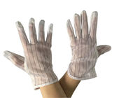 M / L не смещает перчатки ладони анти- статические с рукой полиэстера 10mm Striped назад