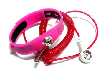 Dia шнура катушки Wristband кремния анти- статический. желтый цвет пурпура длины 2.4m 2.5mm розовый голубой