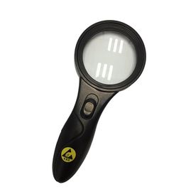 Анти- статический Dia увеличителя 62mm ESD безопасный Handheld. Батареи света 2 СИД объектива 5X необходимые