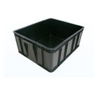 Черные контейнеры упаковочных материалов ESD благоприятные для частей хранения статических чувствительных