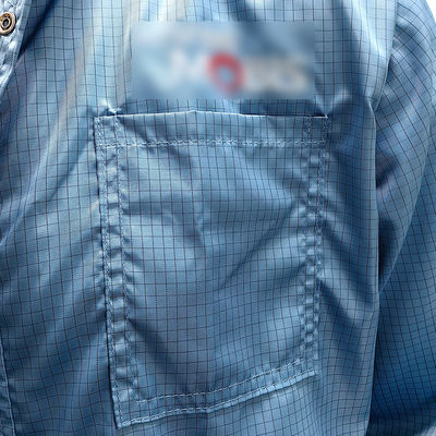 Чистая комната ESD Антистатическая куртка с ресницей Zipper Белая сетка На спине Антистатическая лабораторная куртка