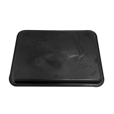 530x365x43mm ESD Антистатические квадратные подносы Черный пластик прямоугольный неглубокий ESD поднос ESD электронный круговой поворотник
