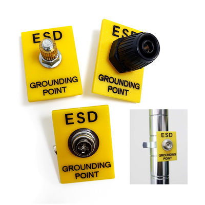 ESD Earth Facility 1x10mm Stud Yellow Grounding Plug Socket (ЭСД Земляная установка)