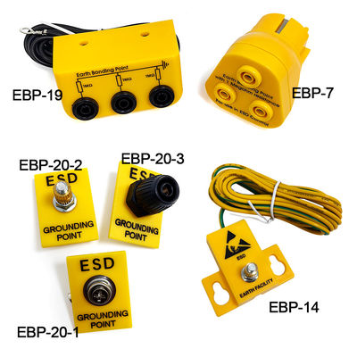 ESD Earth Facility 1x10mm Stud Yellow Grounding Plug Socket (ЭСД Земляная установка)