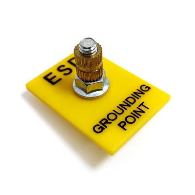 ESD Earth Facility 1x10mm Stud Yellow Grounding Plug Socket (ЭСД Земляная установка)