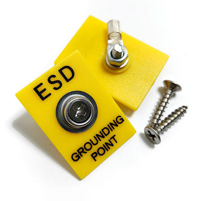 ESD Earth Facility 1x10mm Stud Yellow Grounding Plug Socket (ЭСД Земляная установка)