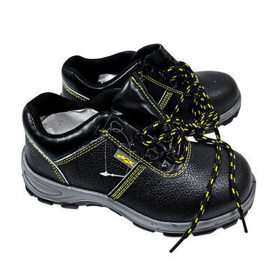 Черные защитные рабочие ботинки с антипрокольной стелькой и стальным подноском