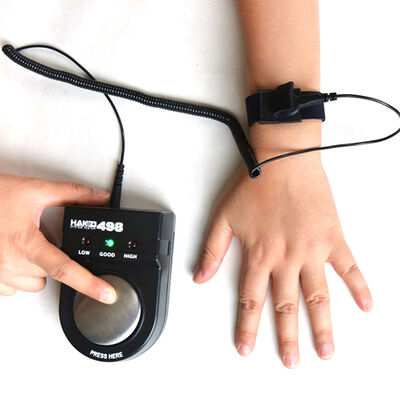 498 Антистатический тестер повязки запястья высокоточный портативный тестер повязки запястья