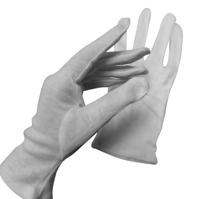 Перчатки хлопка 100 процентов белые сильно Stretchable для мест пыли свободных от