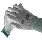 Ладонь ESD пыли свободная от покрытая PU приспосабливать анти- статические перчатки