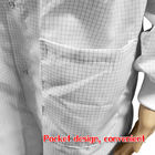 Анти- статический белый халат ESD решетки 5mm для чистой комнаты