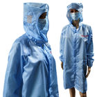 пальто халатов ESD волокна углерода полиэстера нашивки 5mm для лаборатории