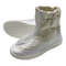 Белые противостатические ботинки краткости ткани ESD гирда PU для чистой комнаты
